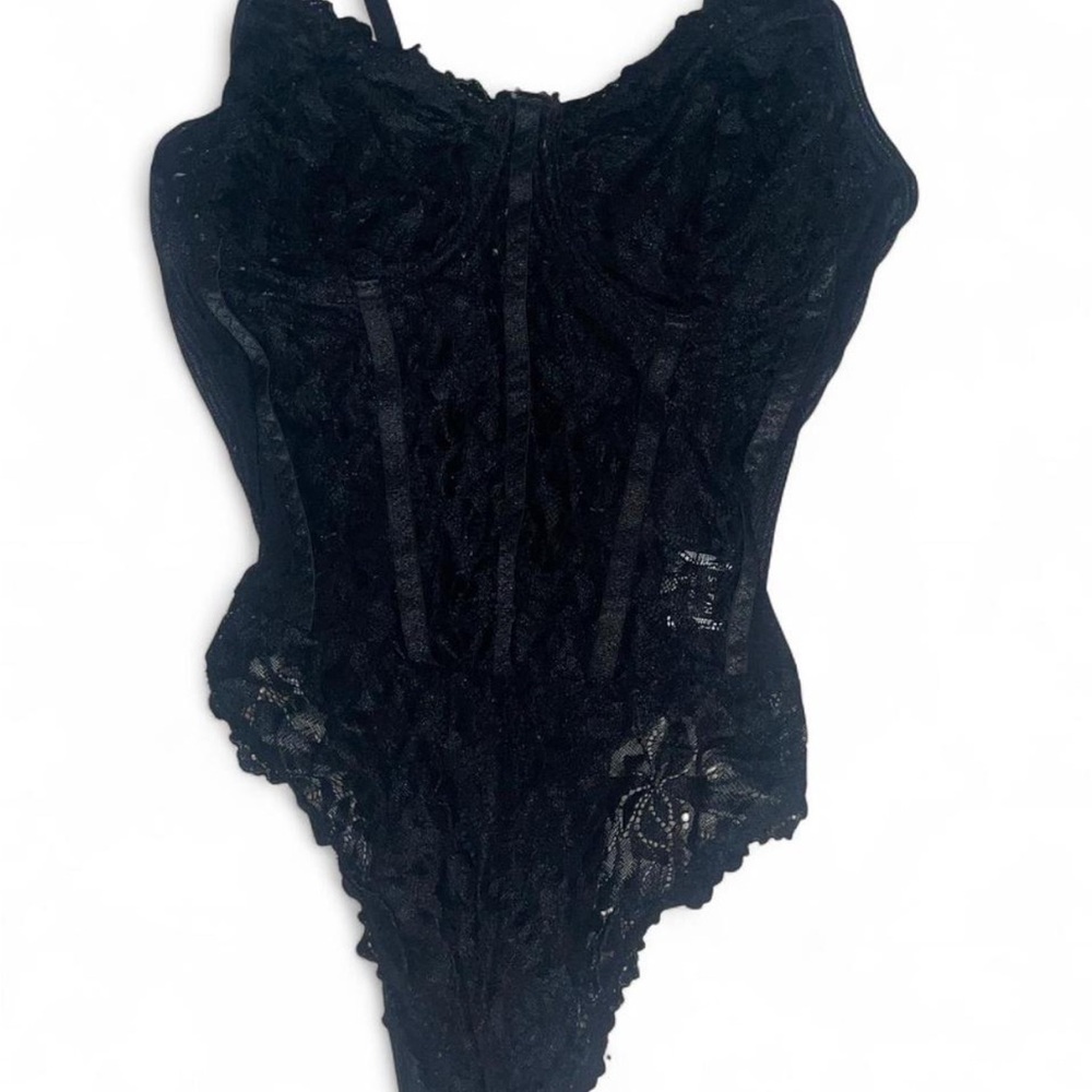 SHEIN Black Mesh Detail Apparel